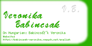 veronika babincsak business card